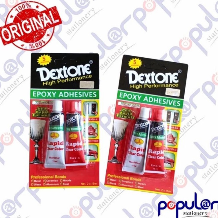 

KODE P58F Lem Dextone Rapid Clear Colour 5 Menit Pcs