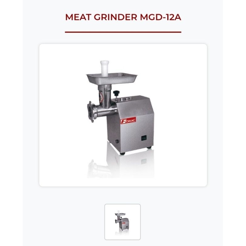 FOMAC MEAT GRINDER MGD-12A
