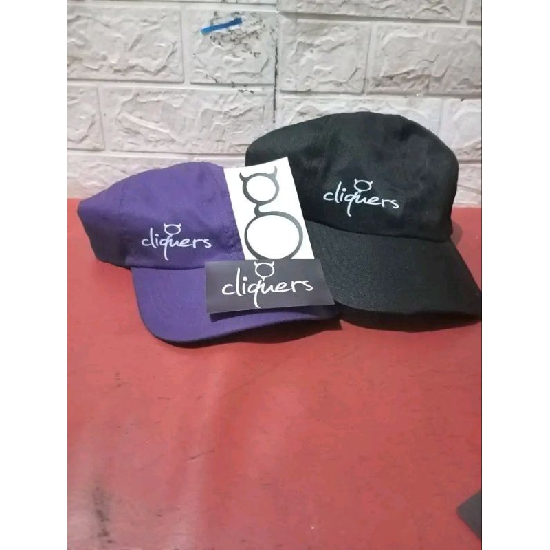 topi ungu Cliquers cocok buat konser ungu band biar tambah keren ka