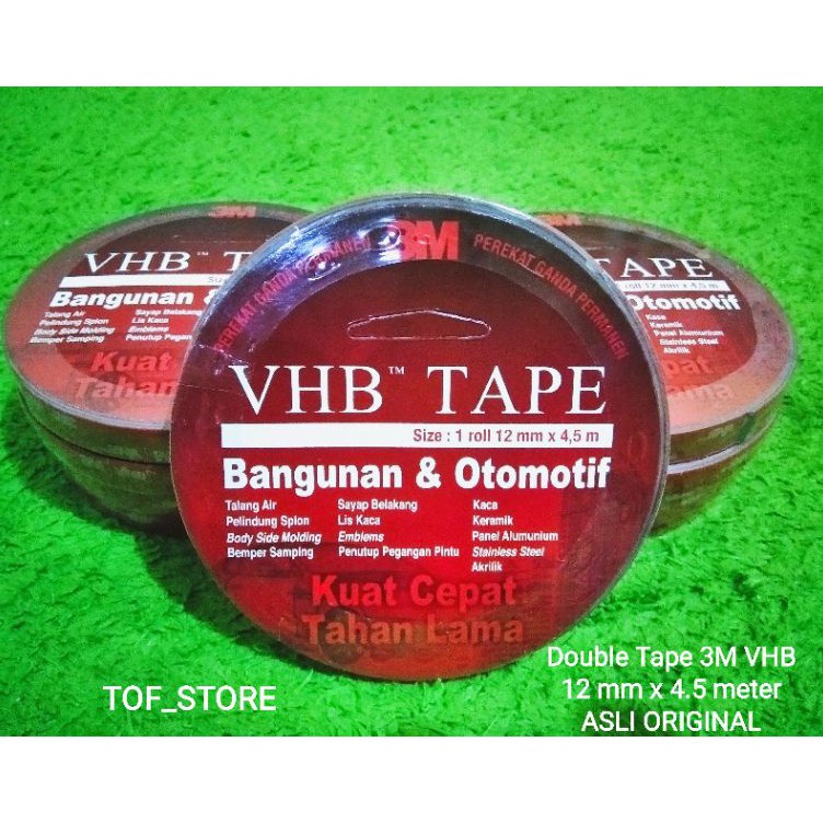 

KODE L49V DOUBLE TAPE 3M VHB 12 MM X 45 METER ASLI ORIGINAL