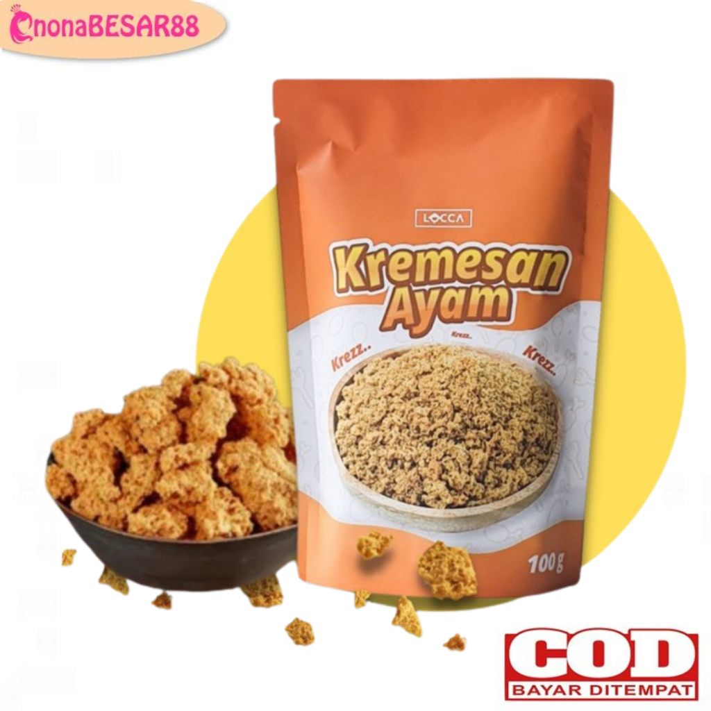 

Locca Kremesan Ayam Instan 100gr / Tepung Kremes Ayam / Kremes Instan / Telur Asin