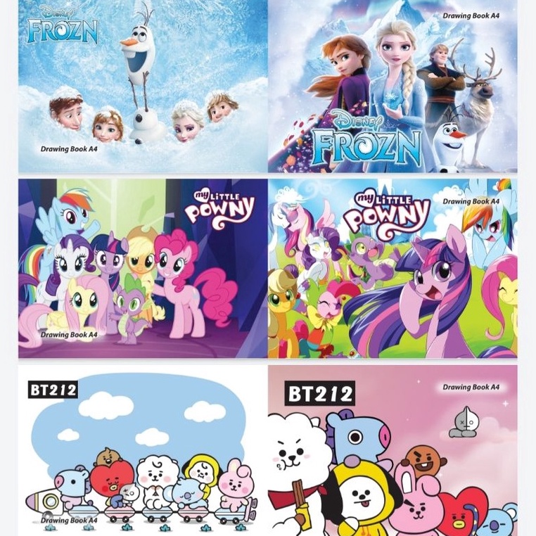 

KODE B12I Buku Gambar A4 Fancy Lucu Cewe Cowo Mix Motif Random 1 buku