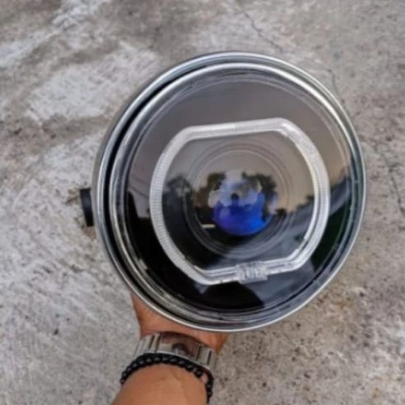 REFLEKTOR LAMPU NINJA SS BILLED DAYMAKER 7 INCHI LED PLUS BATOK DAN CICIN LAMPU COPY ORI NINJA R SS 