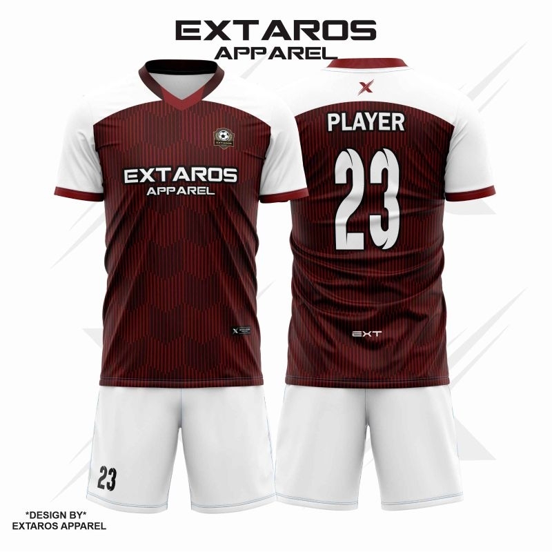 BAJU BOLA JERSEY FUTSAL BEBAS NAMA COSTUME PRINT "DESIGN BY " EXTAROS APPAREL