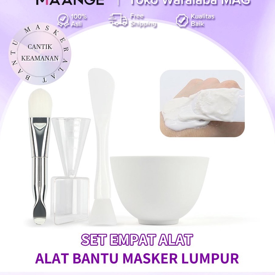 STAR MAANGE Mangkok Masker 4 In 1 Set Lengkap Satu Keluarga Lulur Kuas Pengaduk Sendok Kuas Masker K