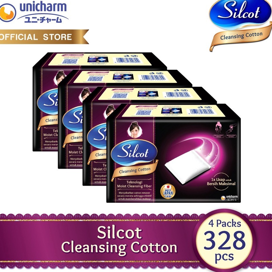 XG34448 Silcot Cleansing Cotton 82  Kapas Kecantikan Unicharm  Kapas Wajah  Kapas Pembersih Make Up 