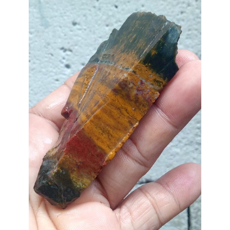 Lempengan Bahan Batu Akik Pancawarna Garut