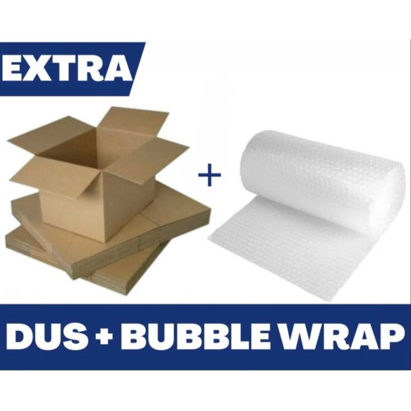 

Extra kardus+bubble wrap