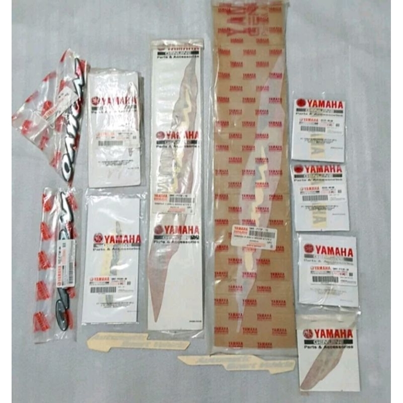 striping sticker decal yamaha nouvo lele tusuk sate merah original fullset
