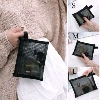 Tas jaring kosmetik jaring organizer pouch make-up