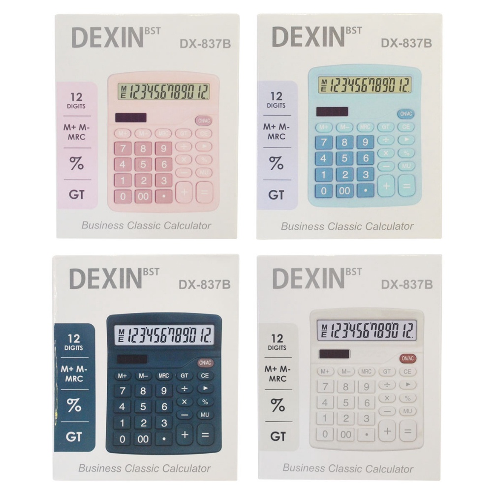 

KODE U8F Calculator Dexin DX837B Kalkulator Dagang Warna Bergaya 12 Digit