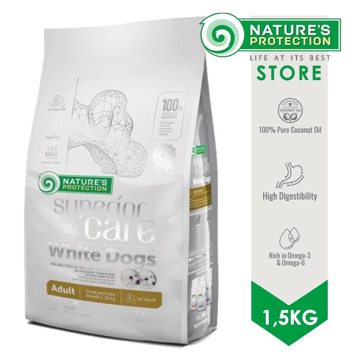 Nature Protection White Dog Adult Lamb 1,5kg Nature's Protection