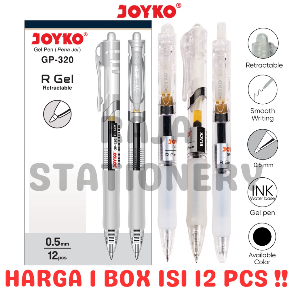 

KODE C14N JOYKO GEL PEN BLACK RGEL PENA PULPEN JOYKO HITAM CETEK MIRIP GP265 RGEL GP32 12PCS