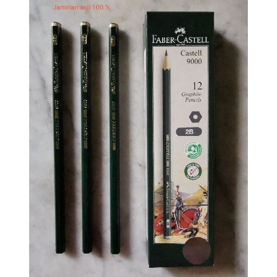 

KODE B68P pensil faber castell 2B asli