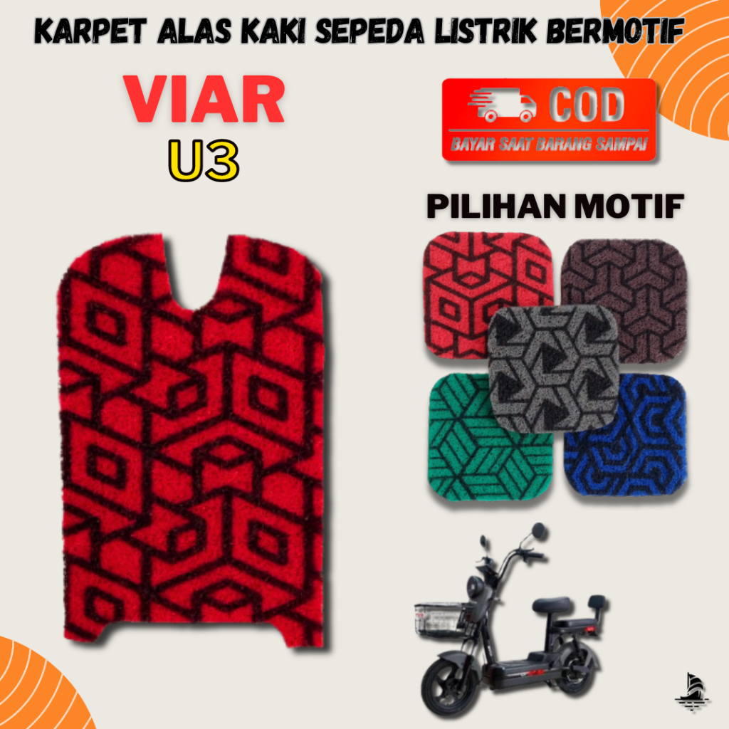 Karpet Sepeda Listrik VIAR U3 Mie Bihun Serabut - MOTIF SPESIAL