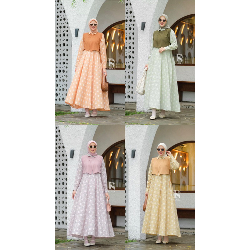 GHALIA MIDI DRESS BY RAFIKA STORE