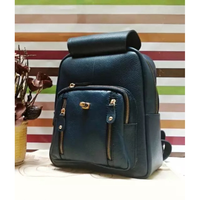 tas ransel kulit sapi tas punggung wanita papirut