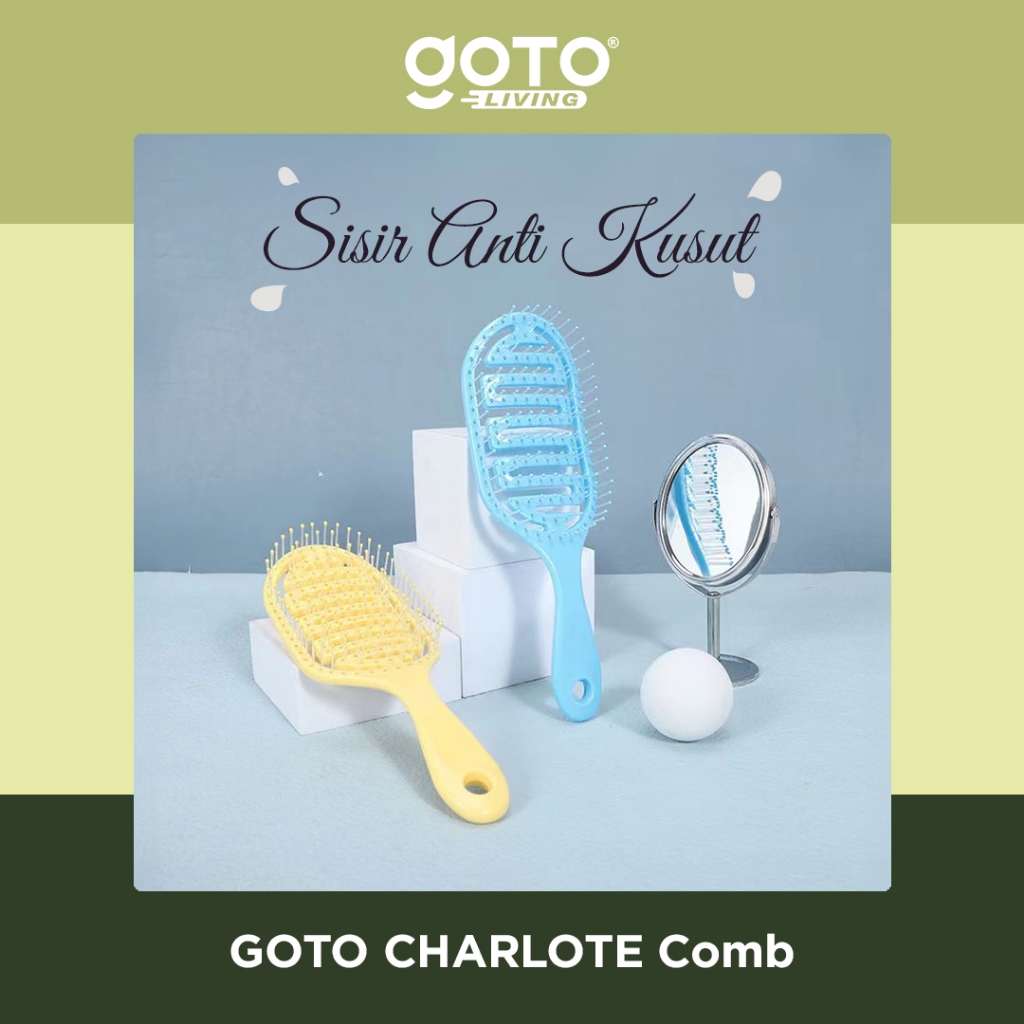 Goto Charlote Comb Sisir Rambut Anti Kusut Rontok Pria Wanita
