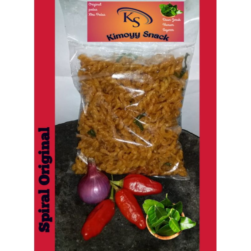 

Makaroni Spiral Kimoyy | Pedas | Gurih | Renyah Kriuk | Aroma Daun Jeruk | Ngeunah Pisan 1 Kg