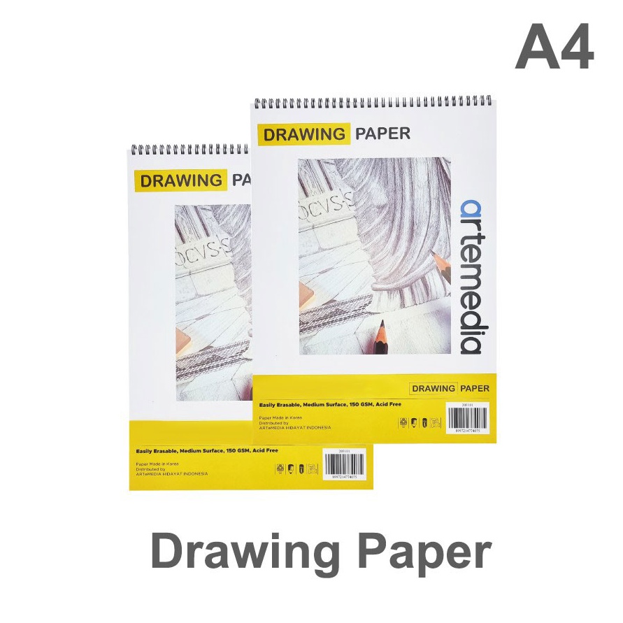 

KODE U87T Artemedia Drawing Paper Book A4 3 lembar Buku Gambar Sketchbook