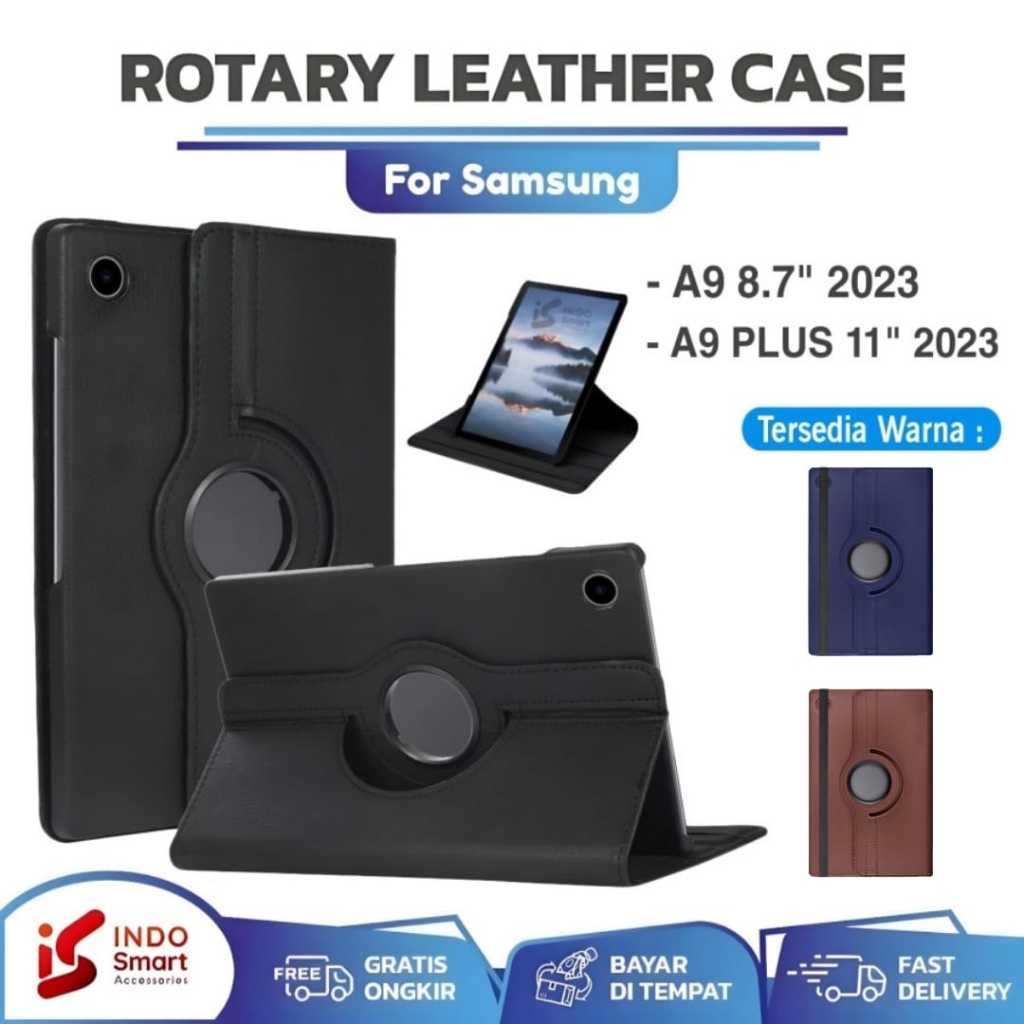 Case Samsung Tab A9 / Casing Samsung Galaxy Tab A9 / Tab A9+ Plus Wifi LTE 5G Rotary Flip Cover