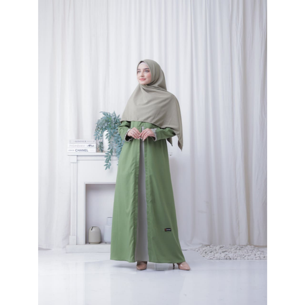 GAMIS IBU SARIMBIT I05 GREEN FOREST BY SAMARA FASHION DRESS BAJU BUSANA MUSLIM MUSLIMAH WANITA DEWAS