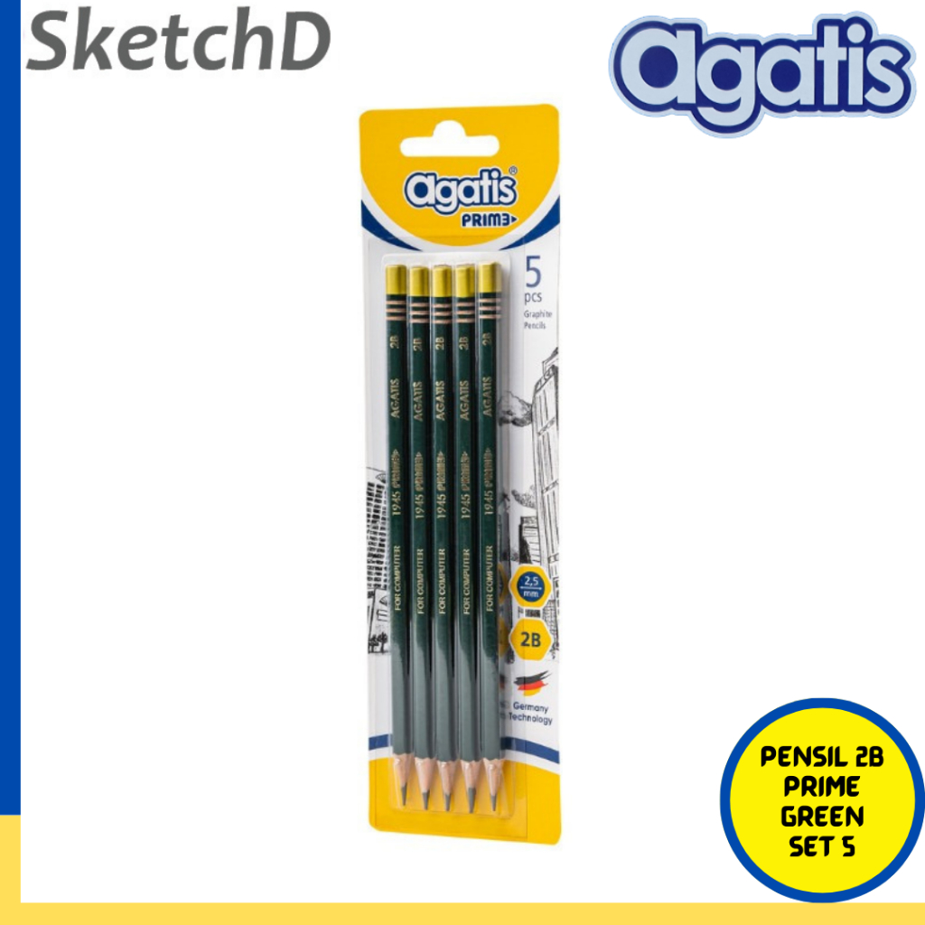 

Pensil 2B Agatis Prime Green set 5 Pencil 2B