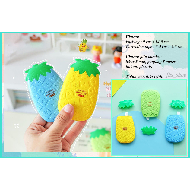 

Correction Tape Lucu Pita Koreksi Tipe X Pita Tape Correction Aesthetic Pineapple Correction Tape 8M