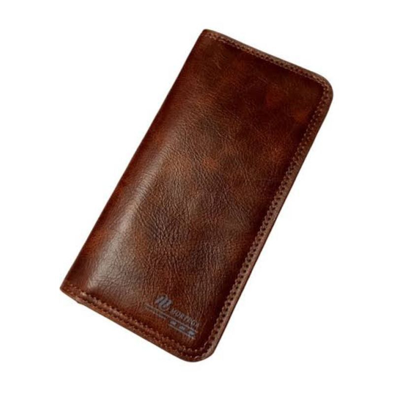 Dompet kulit polos pria panjang Rantai