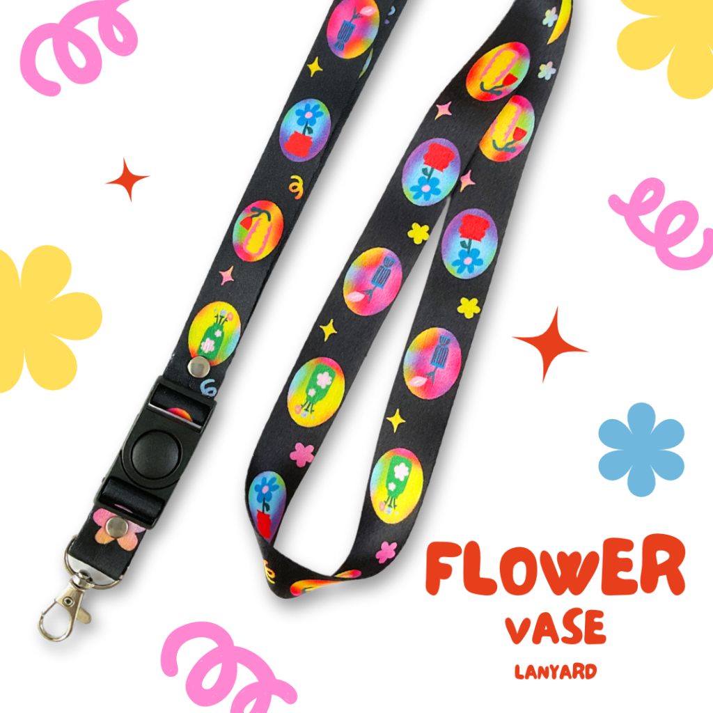 

Flower Vase Lanyard Card Holder Kpop | ID Card Holder | Gantungan Handphone