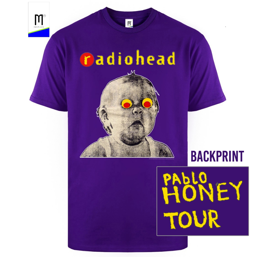 Kaos Built Up Band Musik Radiohead Pablo Honey Tour Purple