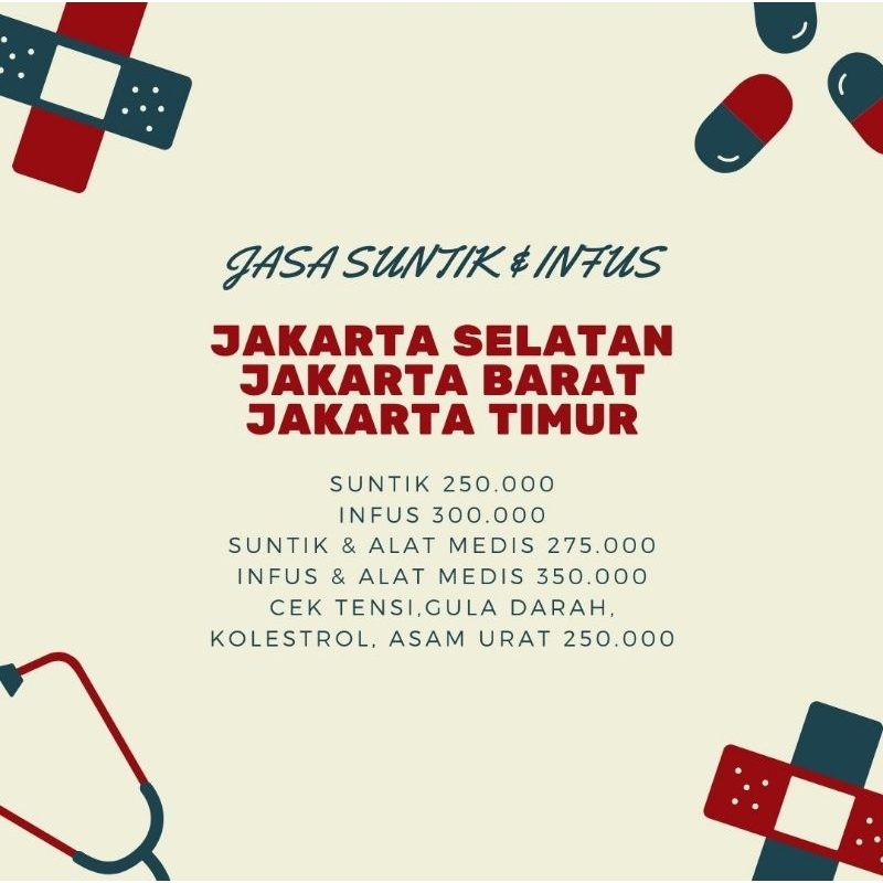 Jasa Suntik / Jasa Injeksi / Injection / Suntik Putih / Jasa Perawat / Jasa Infus / Jasa Infus putih