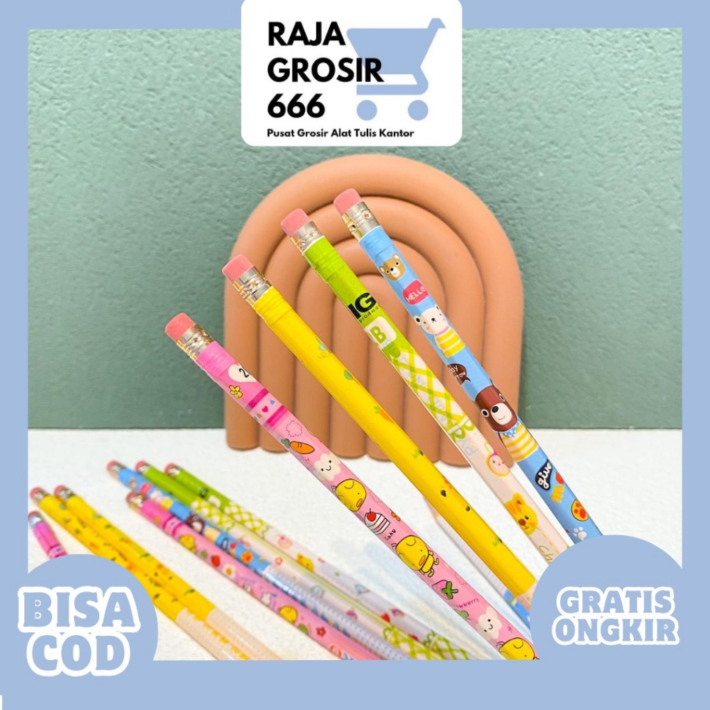

1 lusin (12 PCS) PENSIL 2B DAN PENGHAPUS KARAKTER KARTUN MURAH PS-1253