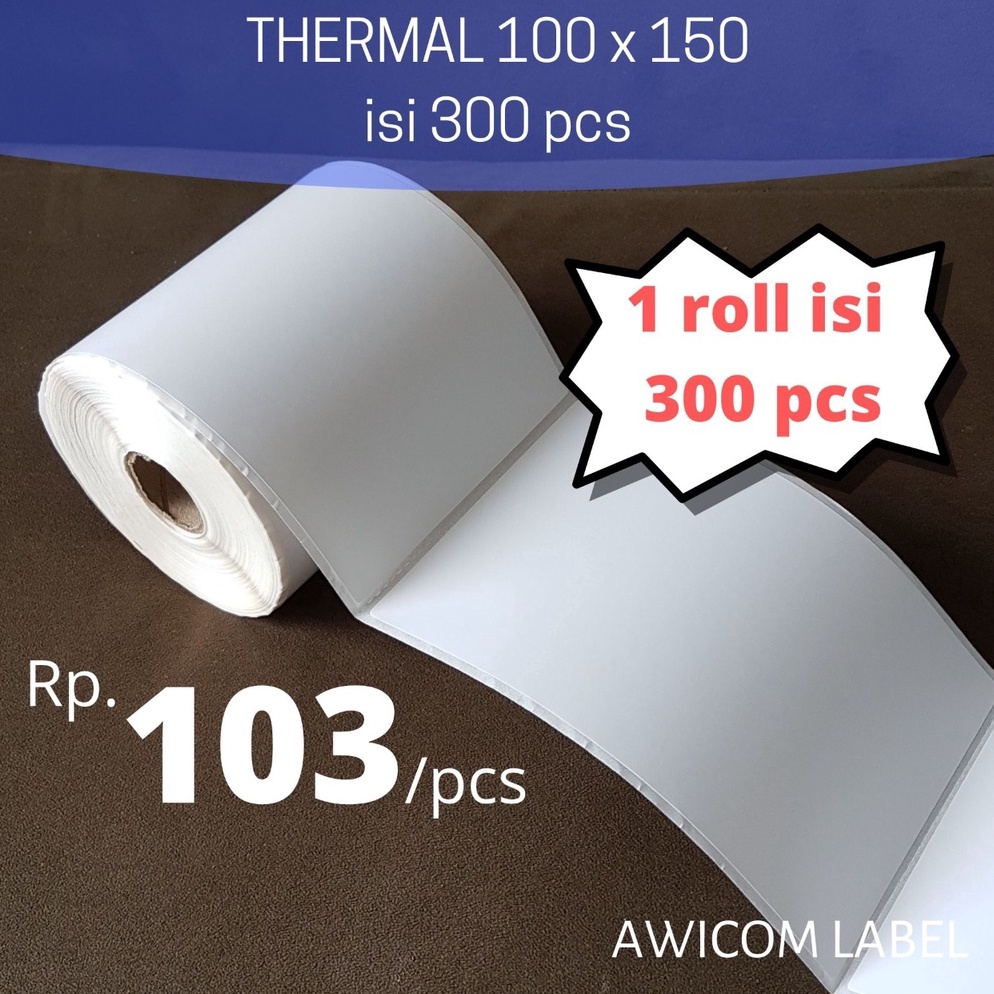 

KODE N97Q 1 x 15 Thermal Label Barcode 1x15 Direct isi 25 pcs ukuran A6