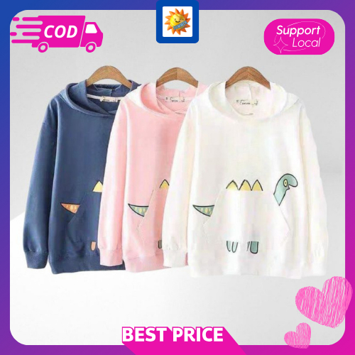 Hoodie Dino Brontosaurus Sweater Hoodie Jumper Couple Unisex Hoodie Lucu | Bisa COD
