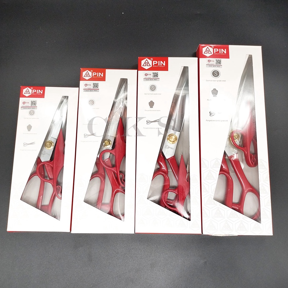 

KODE C24X Gunting bahan gunting potong bahan kain gunting pin tailor merah