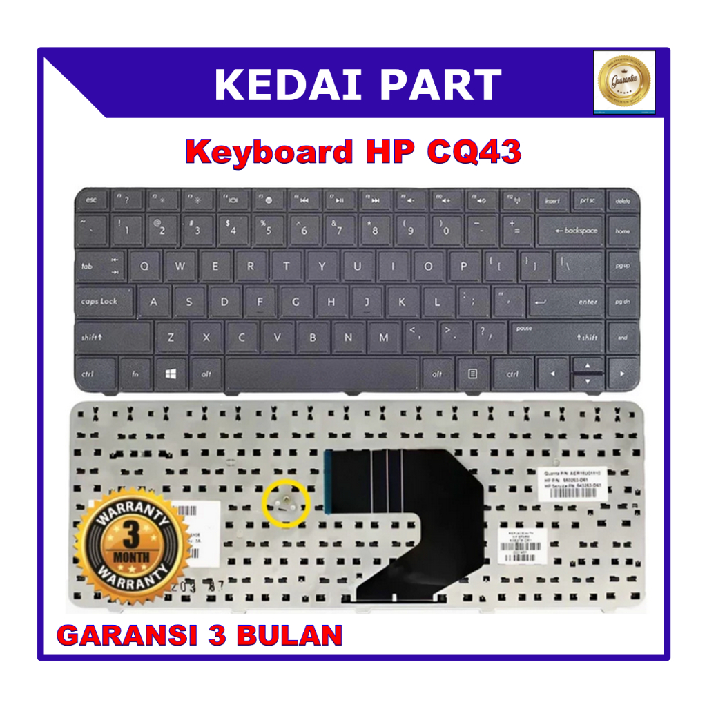 Keyboard Laptop HP CQ43-200 CQ43-300 CQ43-400 CQ57 CQ45