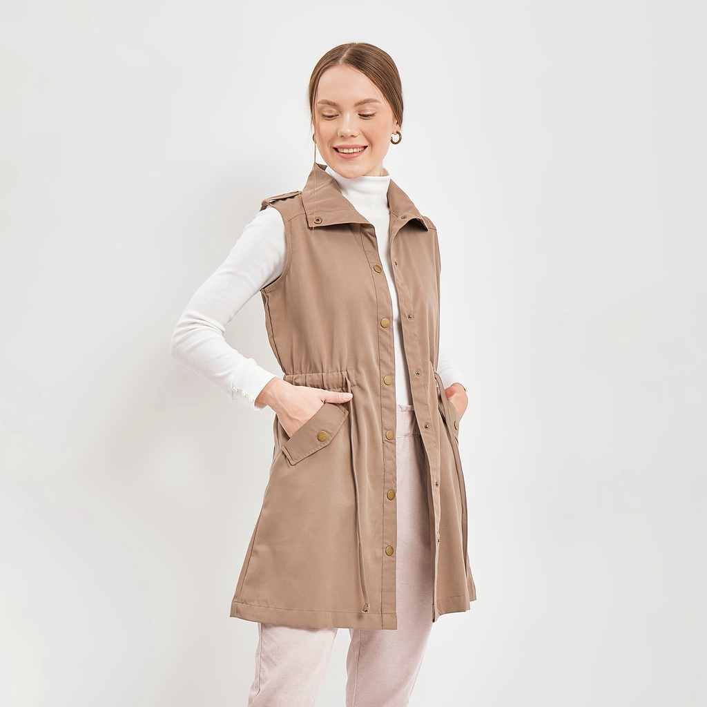 GRAPHIS Metamorph Sleeveless Outer Khaki Fashion Muslim > Outerwear > Rompi