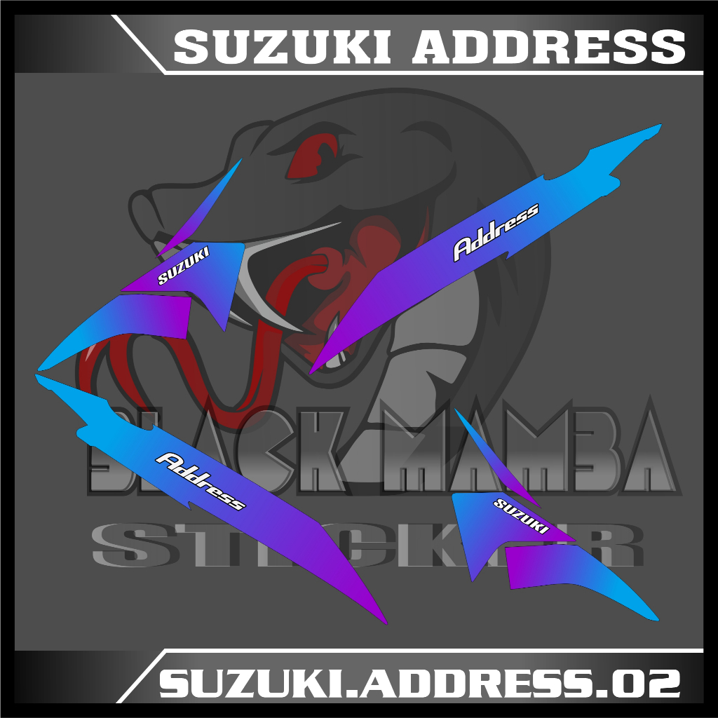 STRIPING VARIASI SUZUKI ADDRESS STICKER MOTOR SUZUKI ADDRESS 02