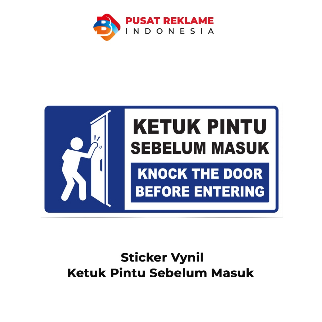 Sticker Ketuk Pintu Sebelum Masuk