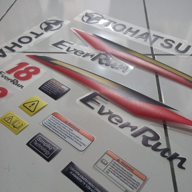 Stiker Mesin Tempel Tohatsu 18