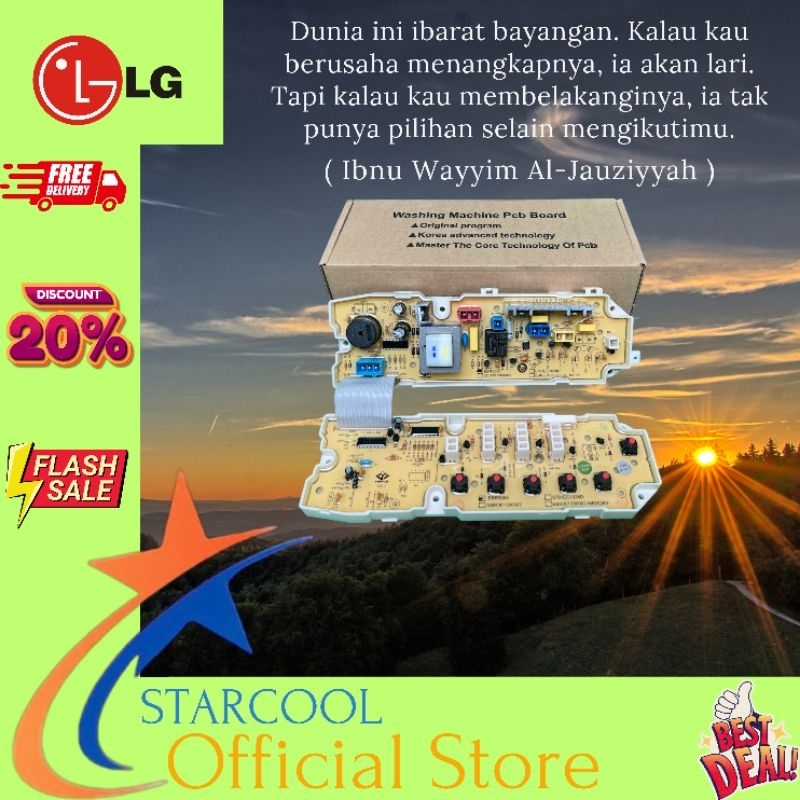 LG Fuzzy Logic WF-7020TC 6.0kg, Modul pcb mesin cuci Top Loading