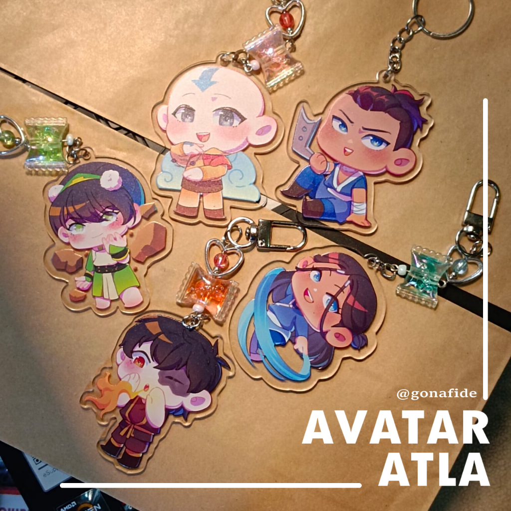 Avatar the Last Airbender Acrylic Keychain | ATLA fanmerch - Aang, Zuko, Katara, Toph, Sokka