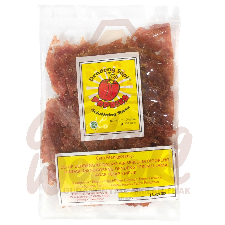 

Dendeng Daging Sapi Dendeng Mentah Cap Paprika 200GR