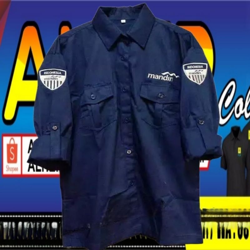 BIG SIZE KEMEJA bank mandiri baju Bank mandiri seragam bank mandiri Pdh Bank mandiri baju kerja bank