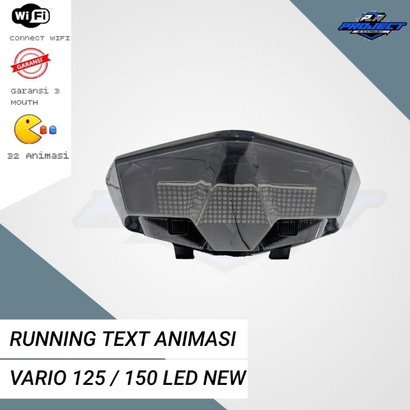 Lampu running text animasi 32 mode vario 125 new vario 150 new 125/150 new