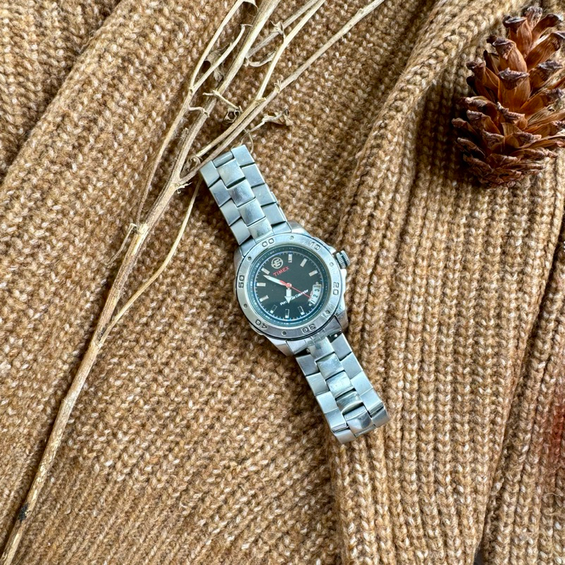 Jam Analog Pria Tangan Cowo Timex WR 100M Perpetual Date Original