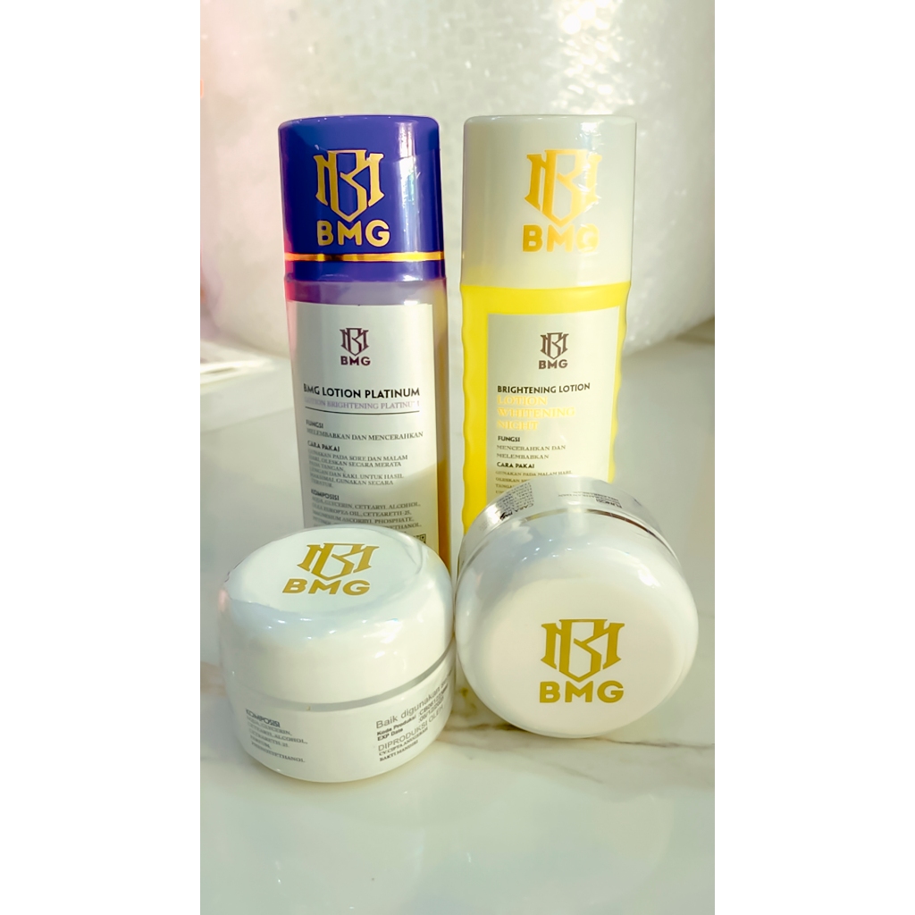 PAKET BMG LOTION ANGGUR KUNING -UNGU (pagi dan malam +biput) original HB PEMUTIH BADAN