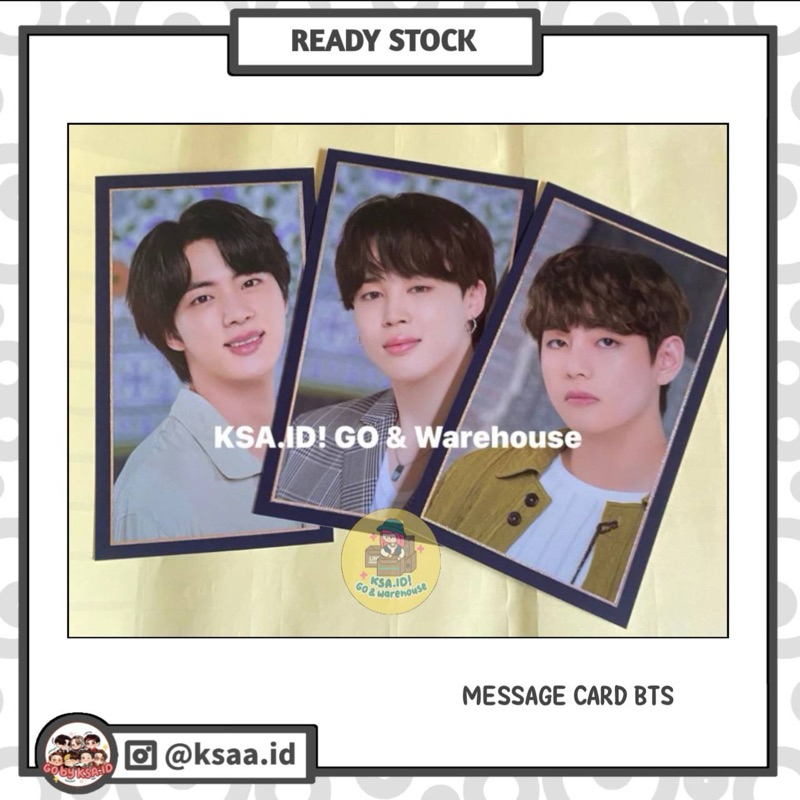 [ READY STOCK ] MESSAGE CARD PTD V JIN JIMIN BTS