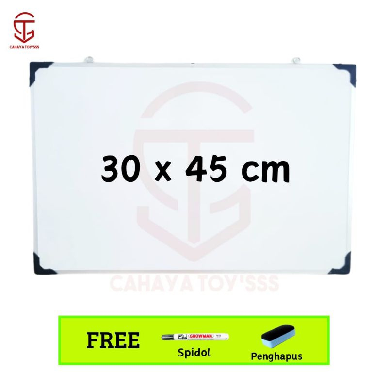 

Papan Tulis Whiteboard 30x45cm Alumunium